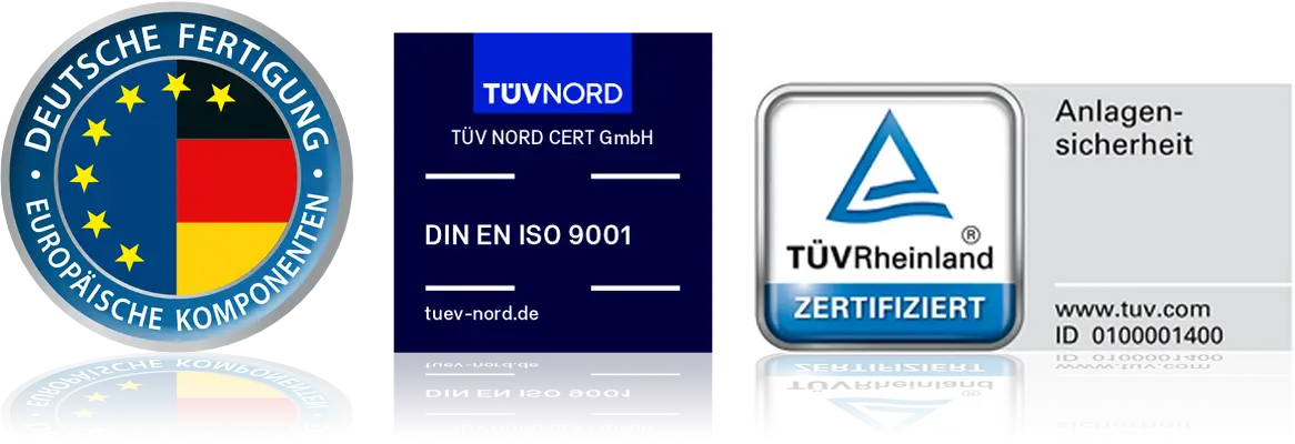 Made in Germany - TÜV Nord - TÜV Rheinland