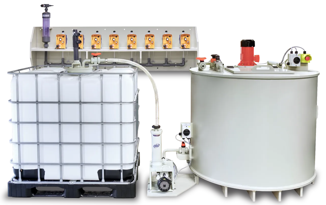 Dosierstation für mehrere Galvanikbecken