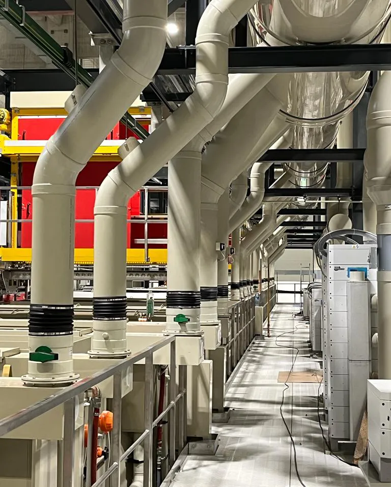 Säurebeständige Abluftanlage