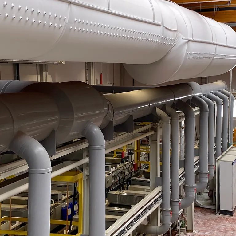 Kunststoff Lüftungskanäle für Zu- und Abluft